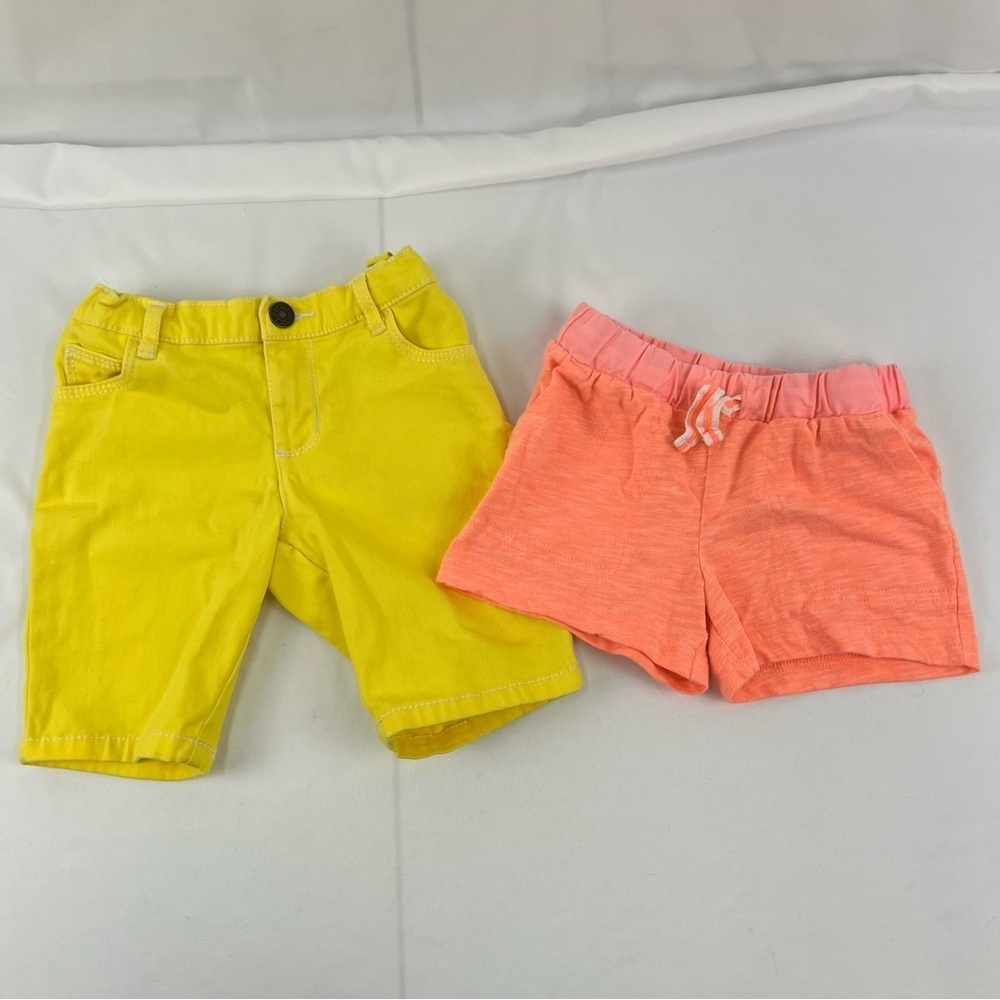 Carter - Girl's Shorts - 2 Pack - 3T - Yellow and Orange